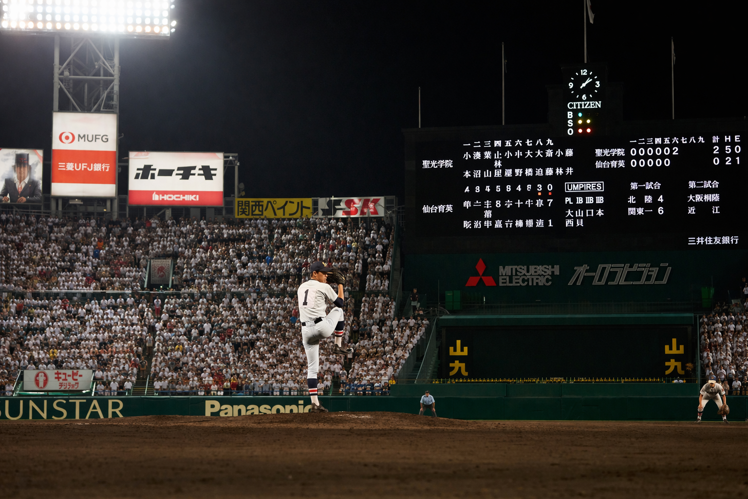甲子園の夜の試合